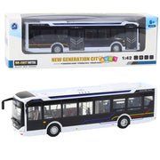 Metalni gradski autobus u mjerilu 1:42 - crno/bijeli