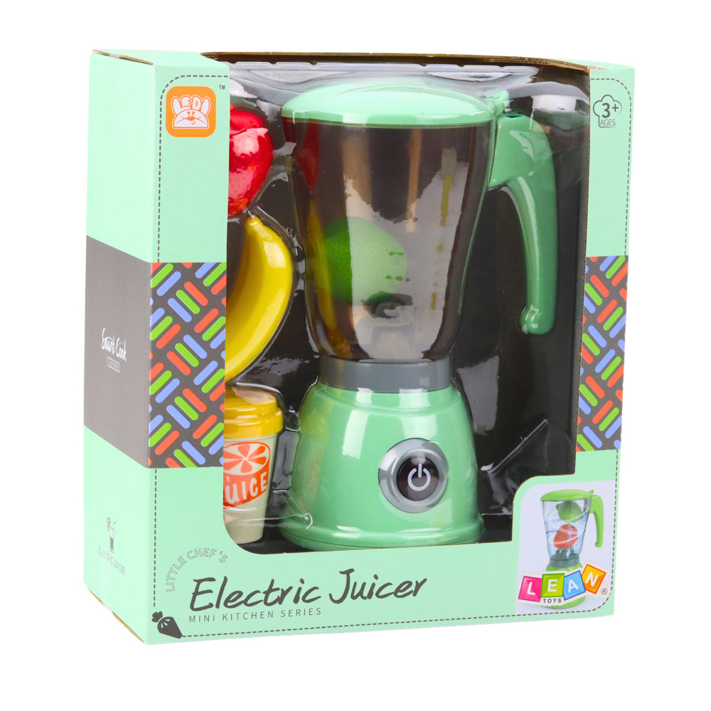 Električni blender za igru sa čašom i voćem - tirkizni