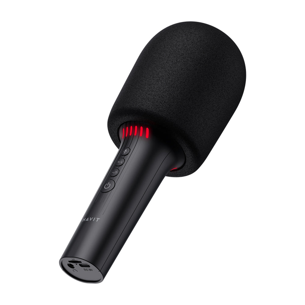 Havit - Prijenosni karaoke mikrofon (SK851BT) Bluetooth V5.0 TF AUX 6h 1200mAh - Crni