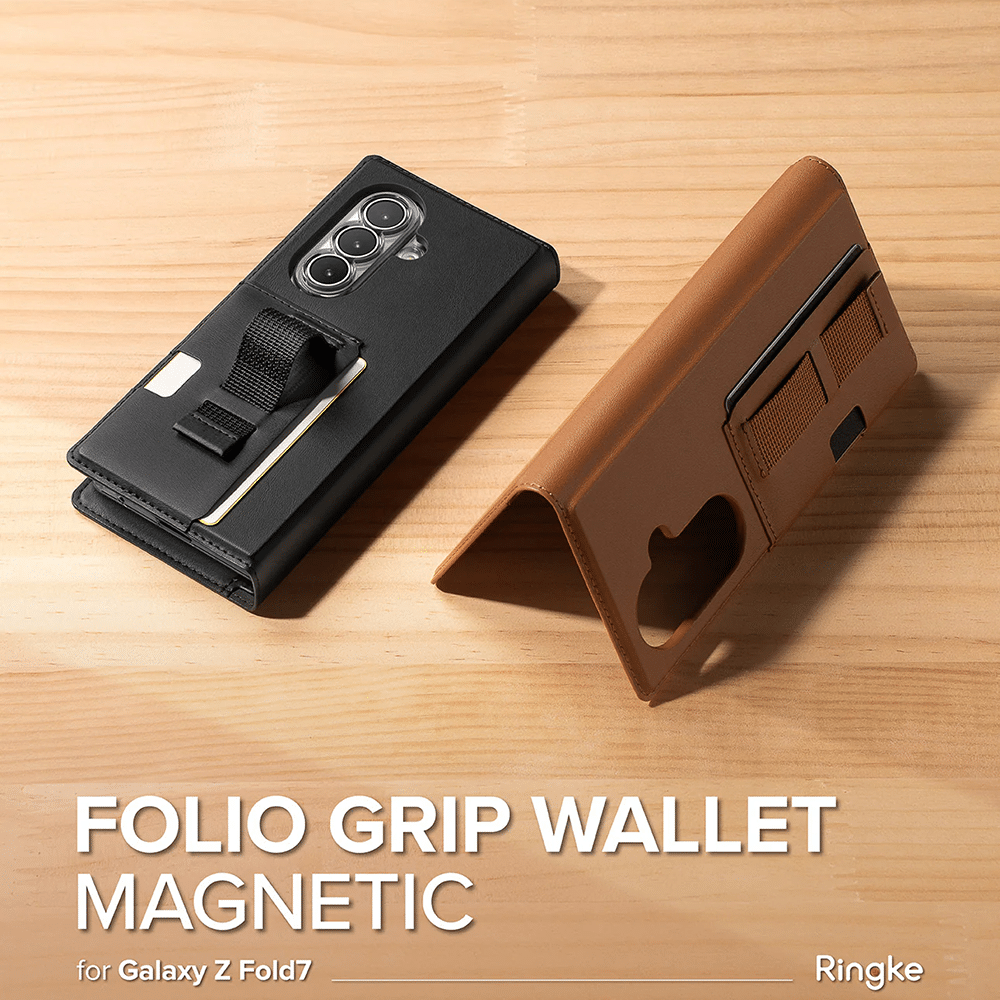 Ringke – Magnetni novčanik Folio Grip za Samsung Galaxy Z Fold 7 – crni