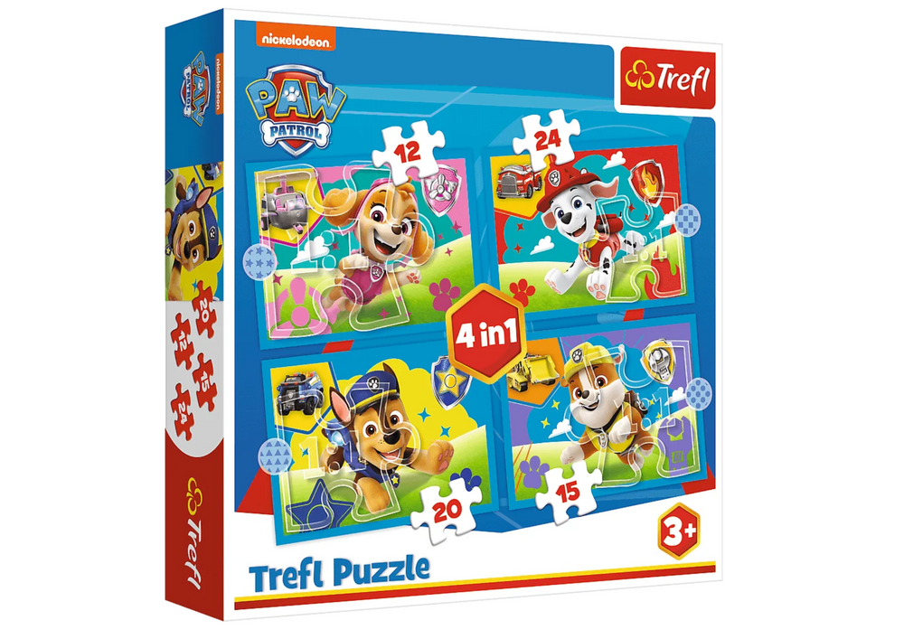 Puzzle 4u1 Paw Patrol psići koji trče - Trefl 34628