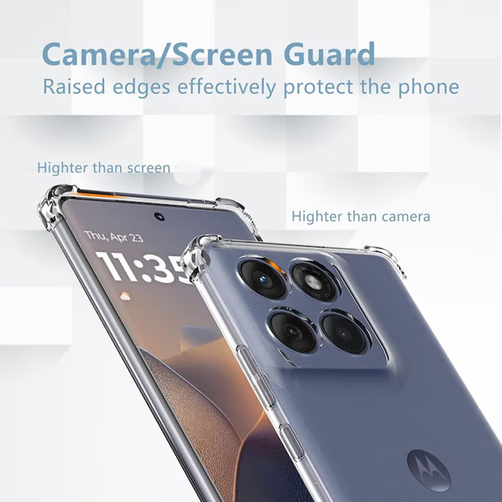 Techsuit Shockproof Clear Silicone prozirna maskica otporna na udarce za Motorola Moto G56
