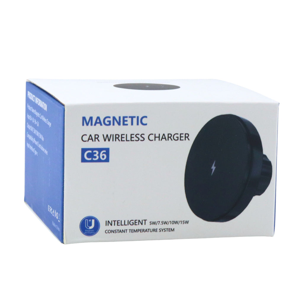 Magnetni držač z auto sa induktivnim punjenjem 15W  - crni
