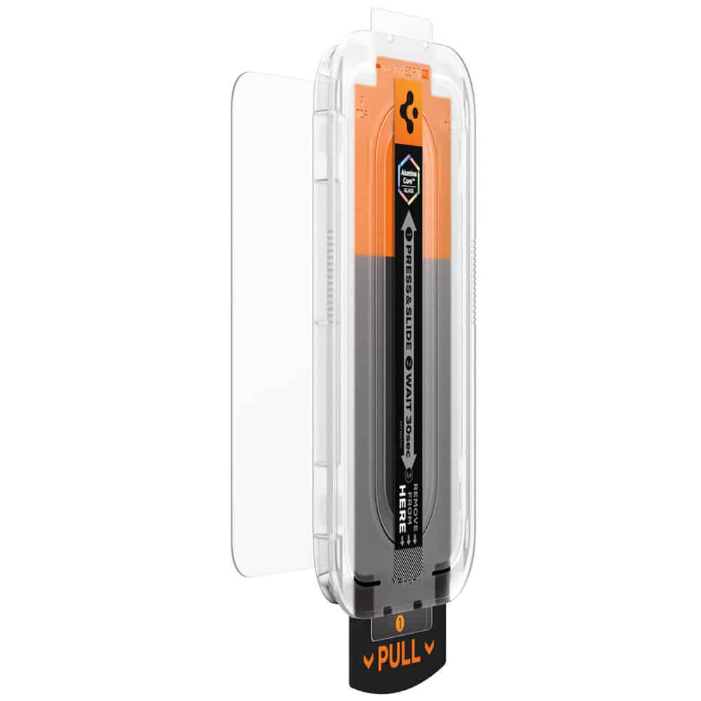 Spigen – Glas.tR EZ-FIT Pro Anti Spy staklo za iPhone 16 Pro / iPhone 17 / iPhone 17 Pro AGL10098