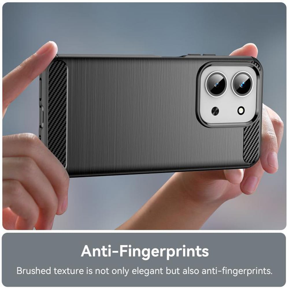 Techsuit - Carbon Silicone maska za Xiaomi Redmi 15C 4G / Redmi 15C 5G - crna