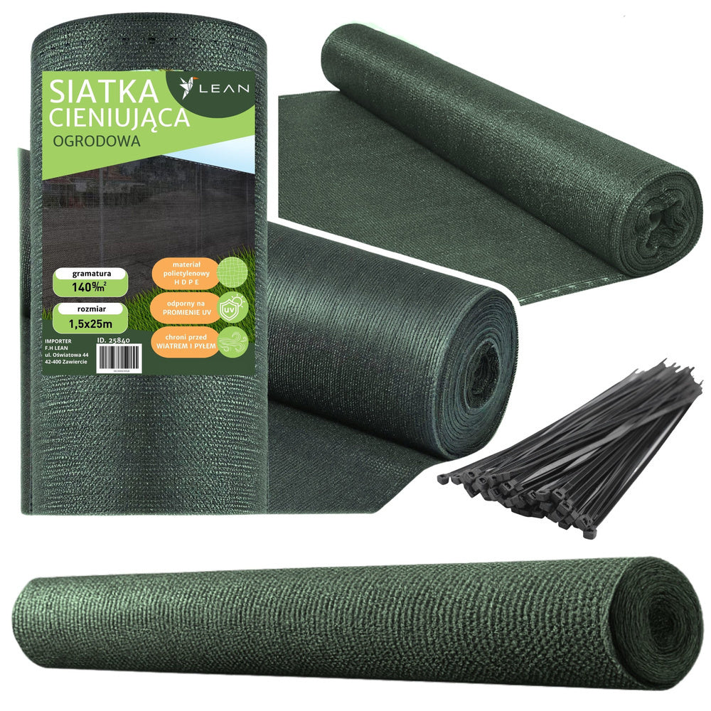 Zaštitna mreža za ogradu 1.5M x 25M 140g/m² - zelena
