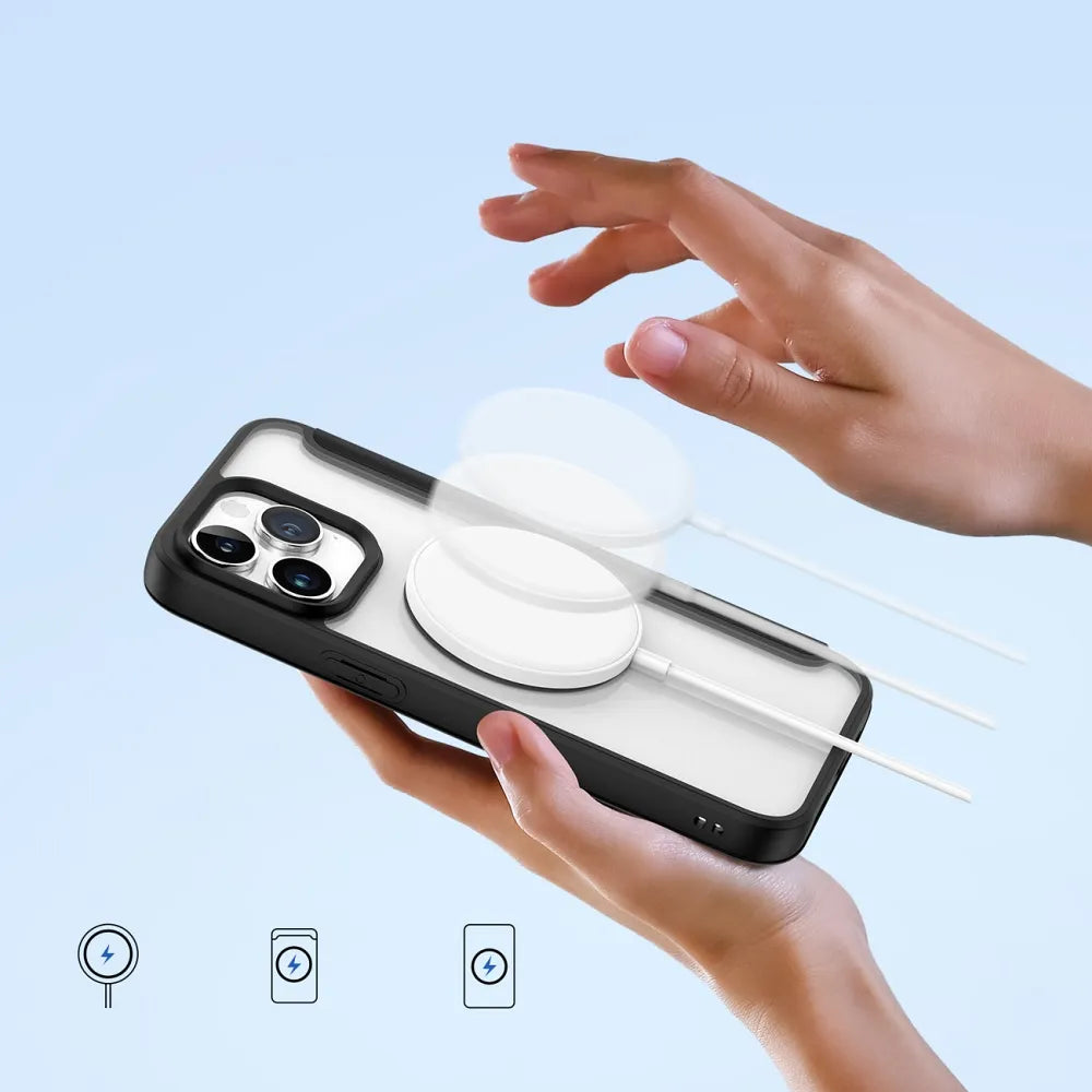 DUX DUCIS Skin X Pro – MagSafe kompatibilna preklopna torbica za Apple iPhone 15 Pro crna
