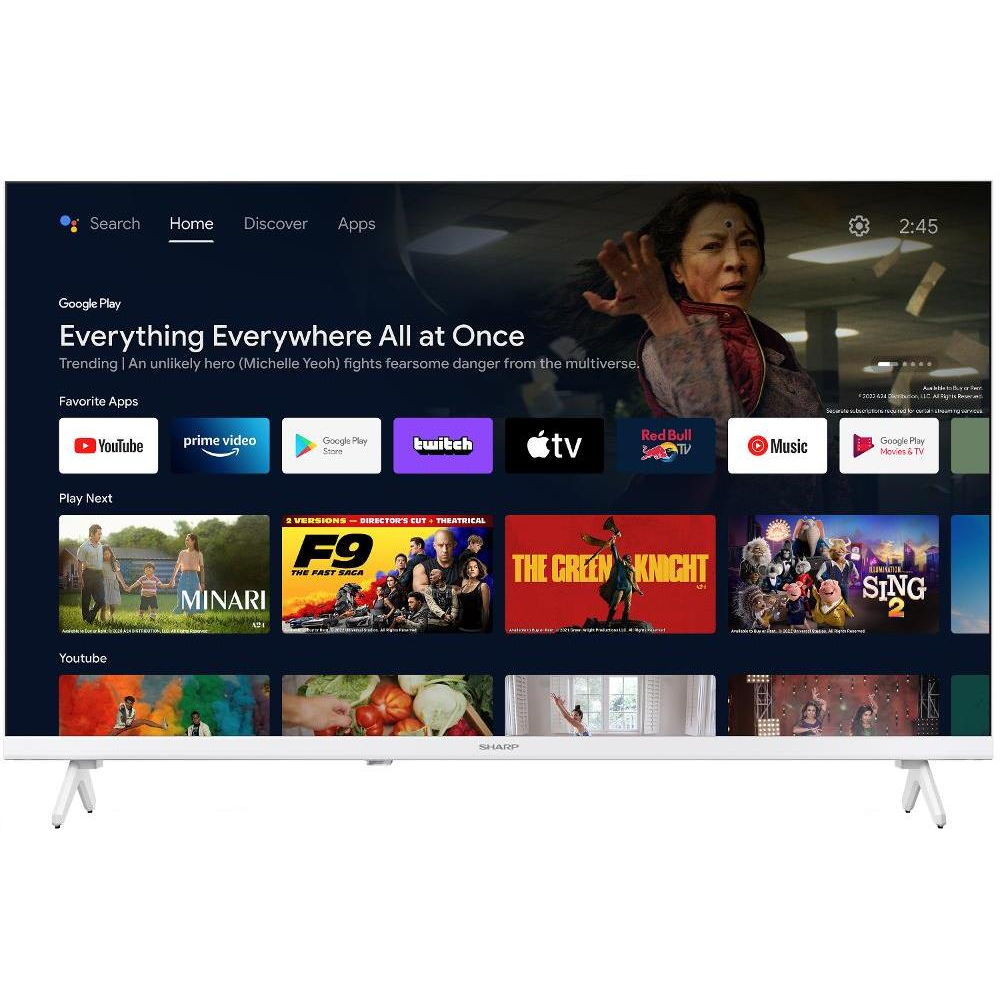 Sharp 32" HD Ready Android TV 81,3 cm (32") Pametni televizor Wi-Fi Bijelo