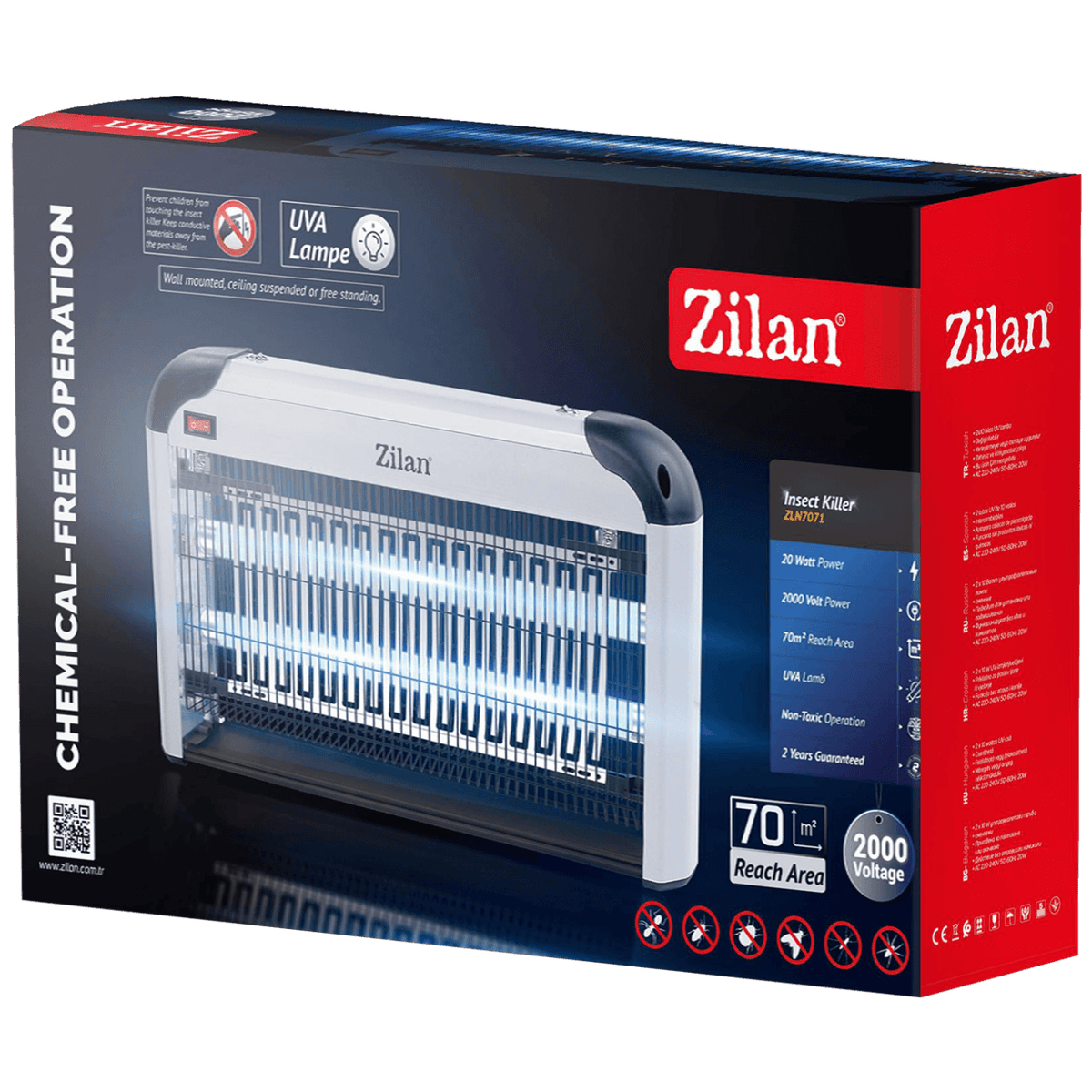 Zilan Električna zamka za insekte, UV svjetlost 20W - ZLN7071