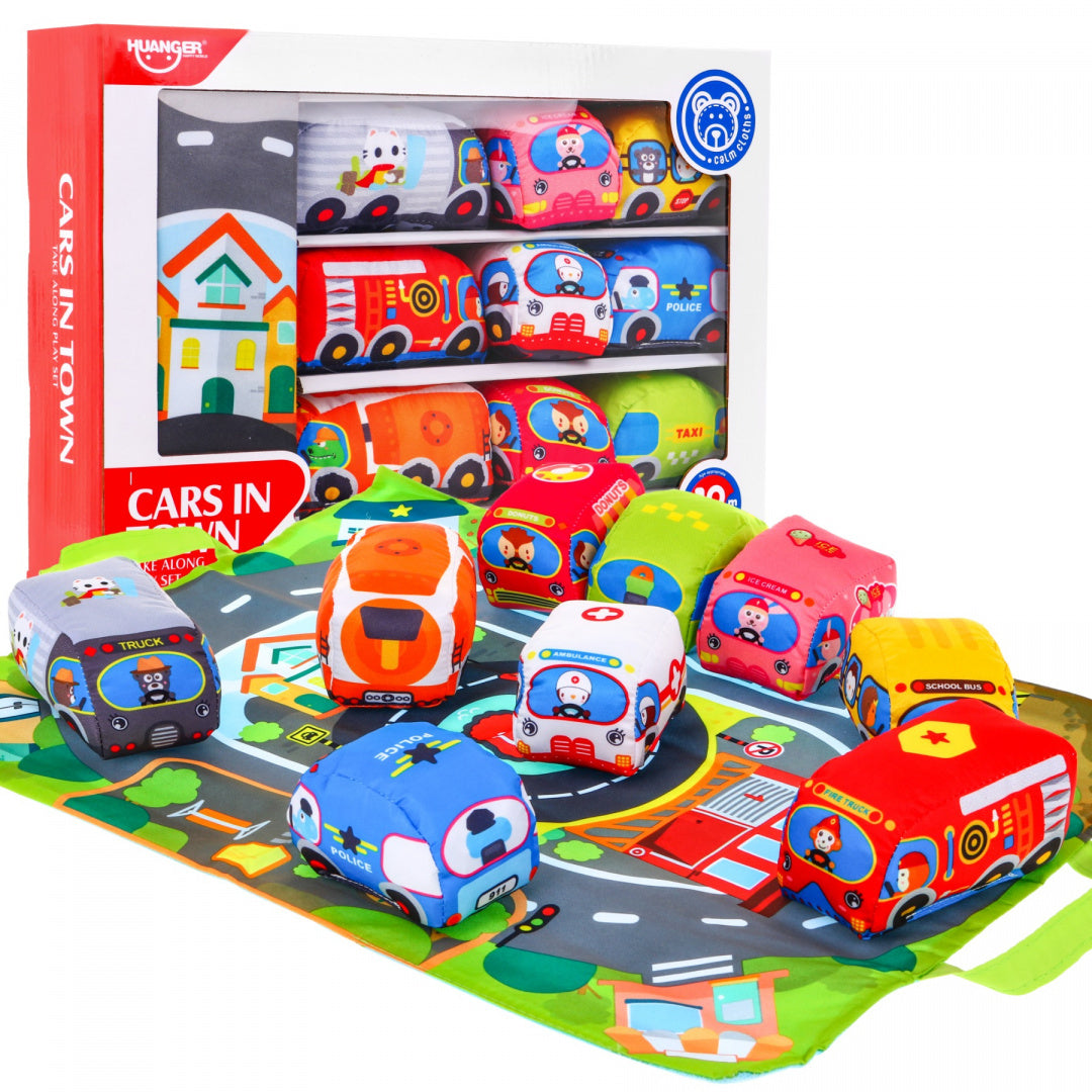 Set mekanih autića sa podlogom za igru  CARS