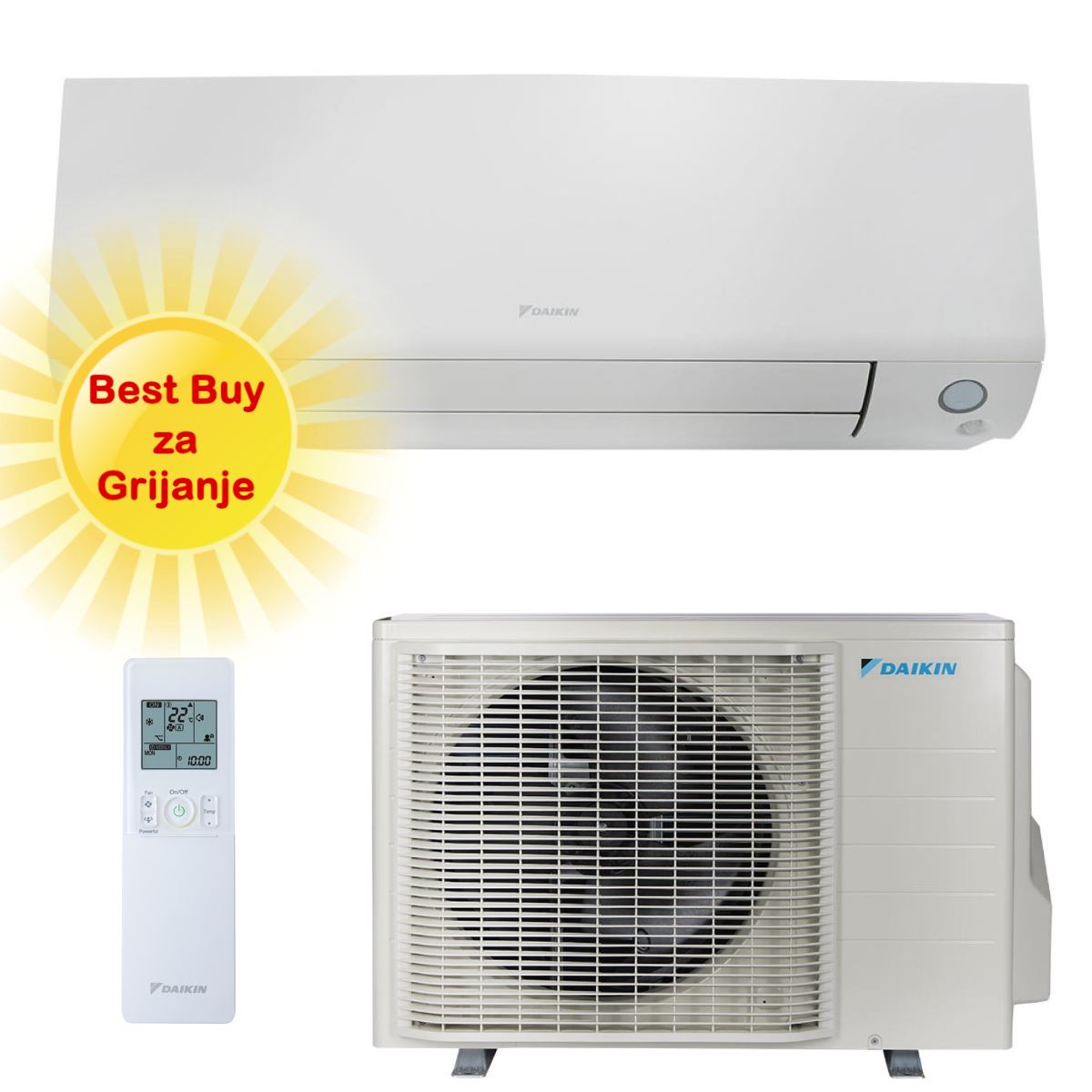 Daikin klima uređaj 2,5 kW - FTXM25A/RXM25 - Perfera, za prostor do 25m2, A+++ energetska klasa, R-32