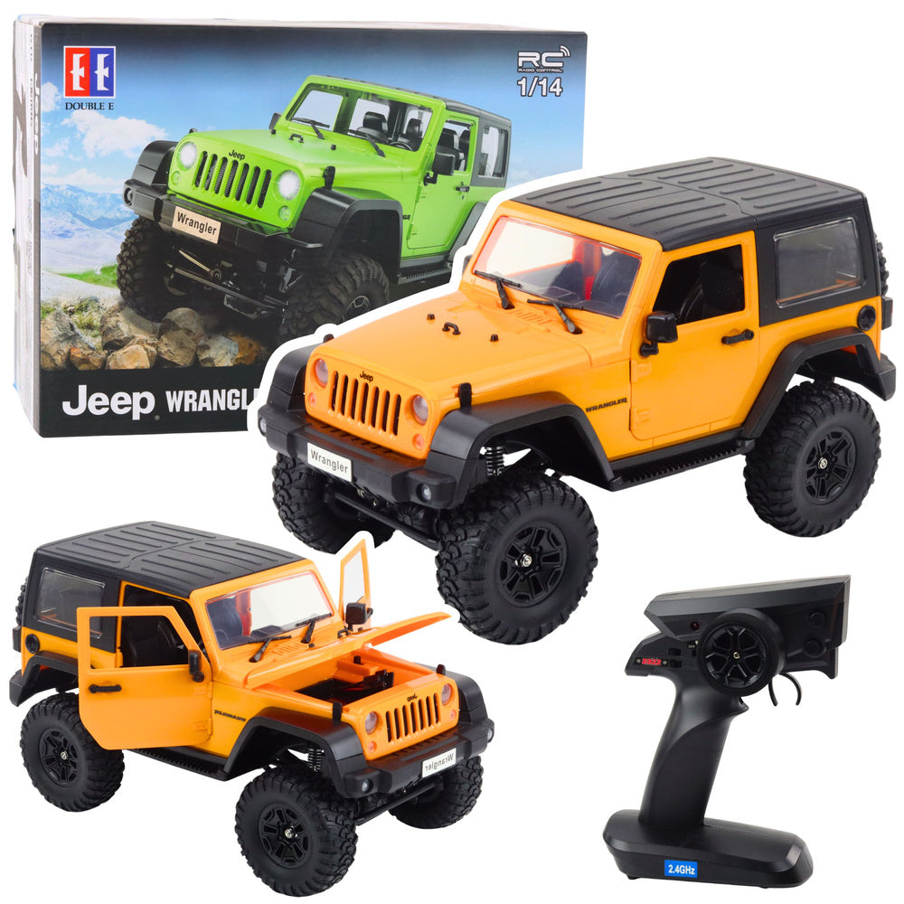 Licencirani auto na daljinsko upravljanje Jeep Wrangler Rock 1:14 - žuti