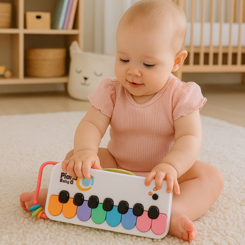 Edukativni šareni klavir za bebe sa zvučnim efektima - piano