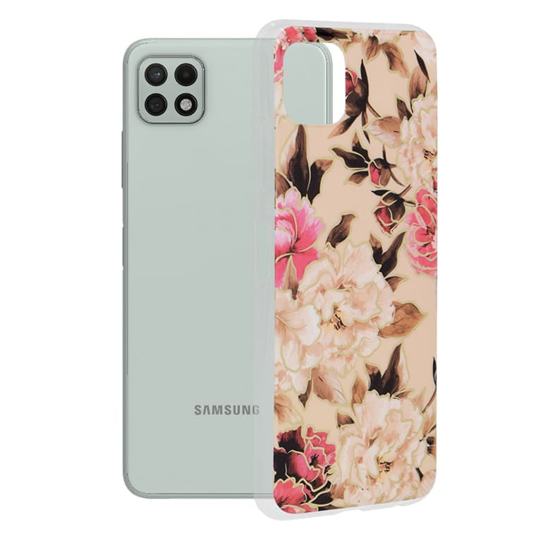 Techsuit Marble Series maska za Samsung Galaxy A22 5G Mary Berry Nude