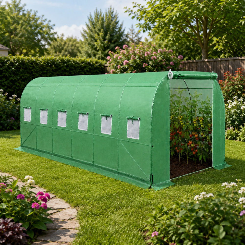 Vrtni plastenik 10 x 3 x 2M PRO FRAME - 30M² - zeleni