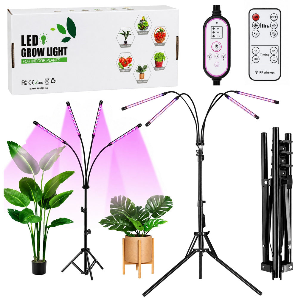LED lampa s daljinskim upravljačem za uzgoj biljaka s 4 panela