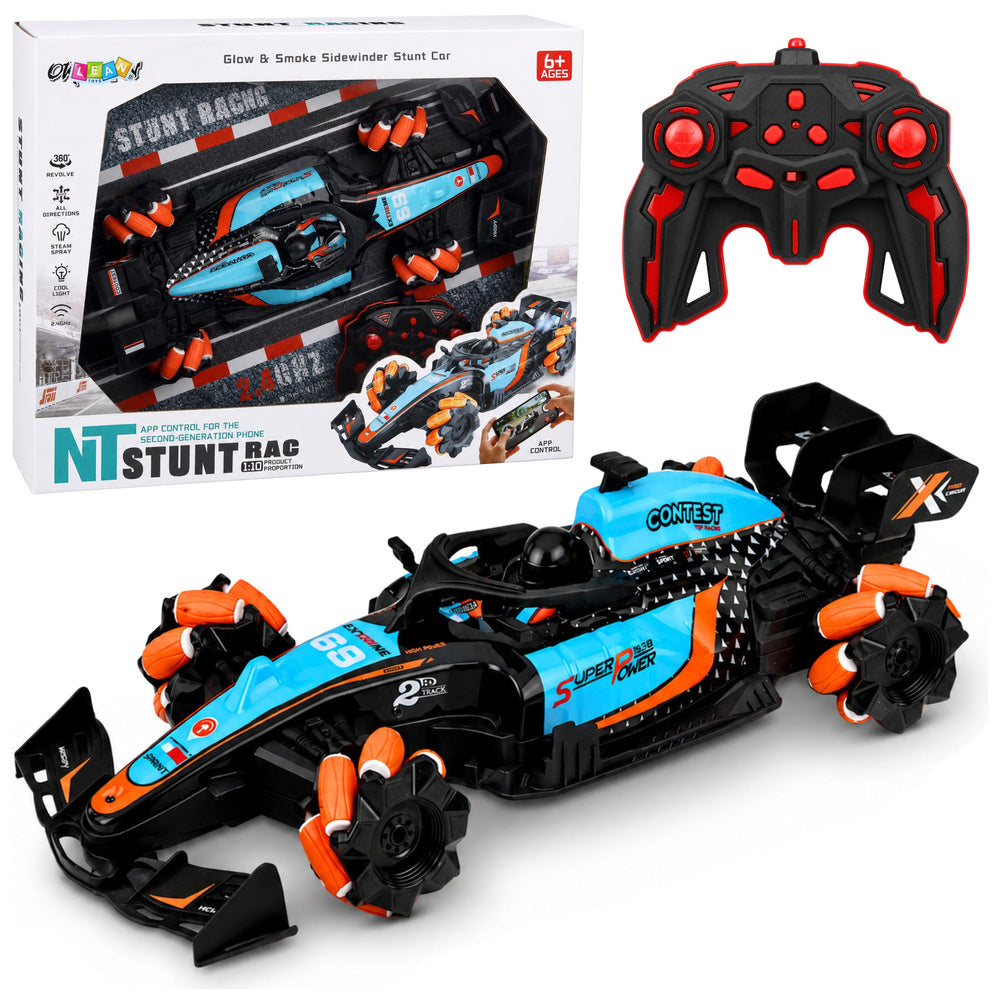 Remote Controlled RC Car 360° Rotation 4WD Lights Smoke 1:10