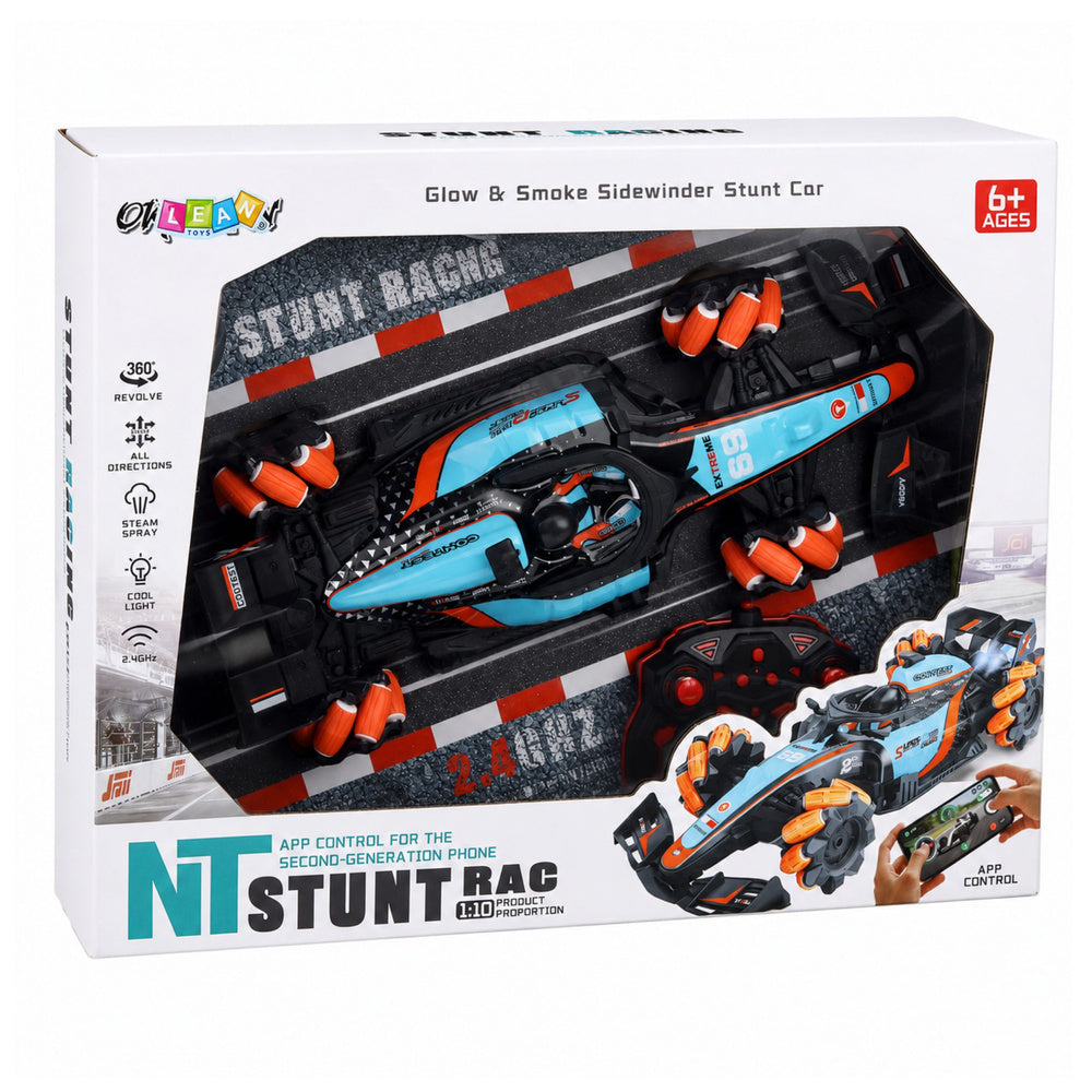 Remote Controlled RC Car 360° Rotation 4WD Lights Smoke 1:10