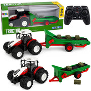 Remote Controlled Agricultural Tractor with Conveyor Belt RC Bale Lights 1:24