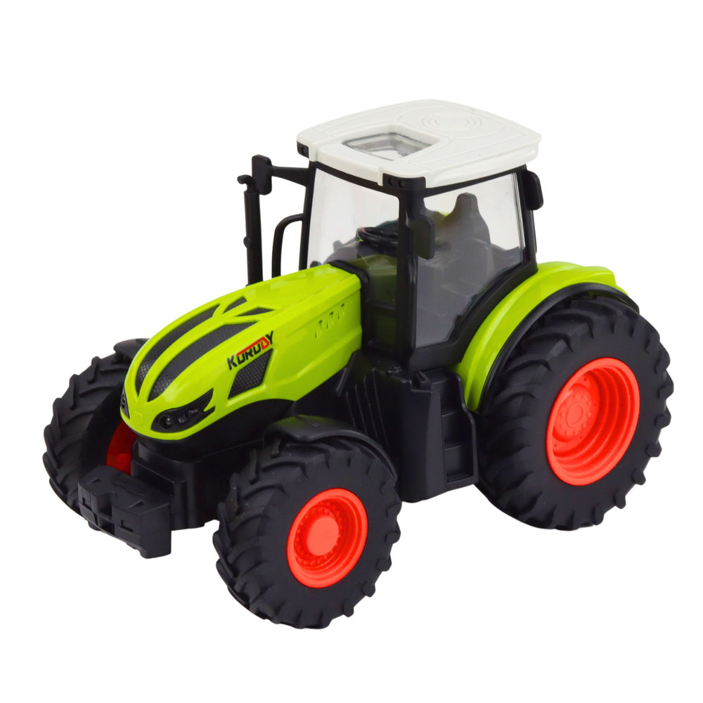 Remote Controlled RC Farm Tractor with Hay Bale Trailer and Lights 1:24