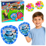 Arcade Game for Throwing, Catching, Paddle, Glowing Balls, LED Shark