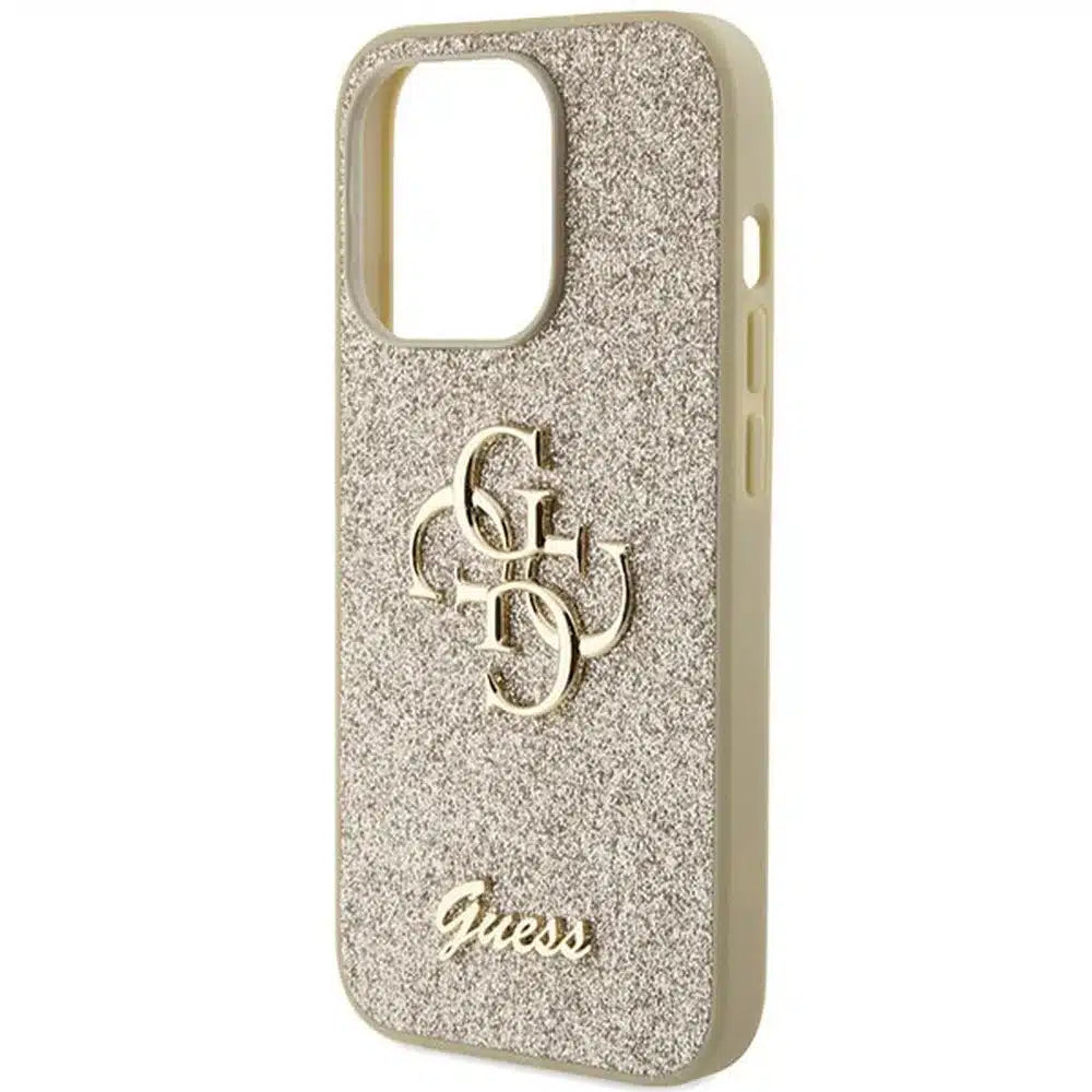 Original GUESS Hardcase GUHCP15XHG4SGD futrola za iPhone 15 PRO MAX (Fixed Glitter Big 4G / gold)