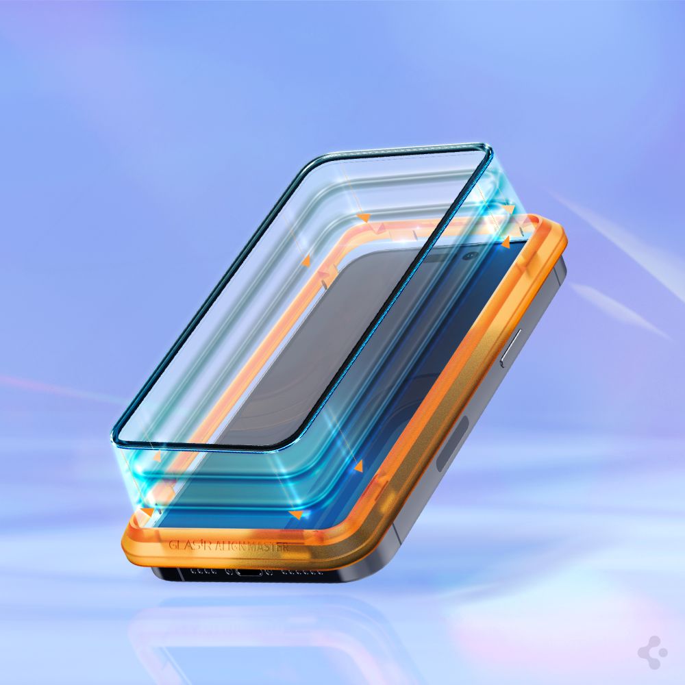 SPIGEN ALM GLASS FC KALJENO STAKLO 2-KOM ZA IPHONE 14 PRO MAX CRNO