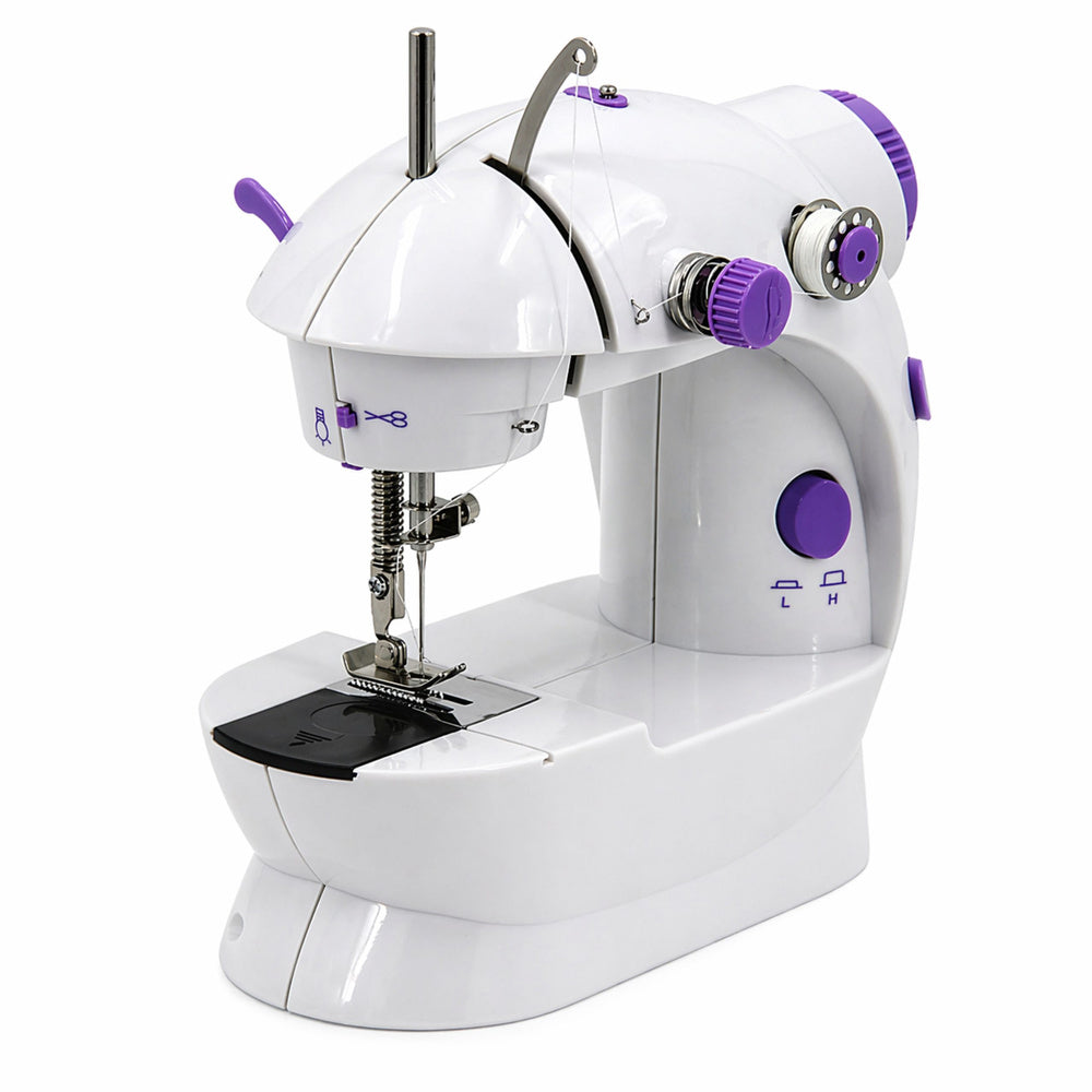 Mini Sewing Machine LED Light Portable 2 Modes Accessories Foot Pedal