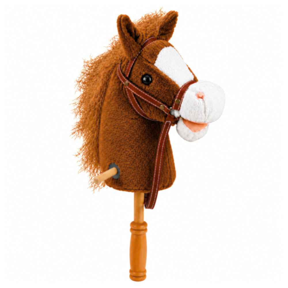 Hobby Horse Stick Horse Head Galloping Neighing Sounds Brown 100 cm