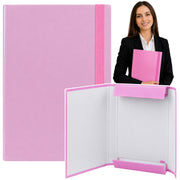 Folder for documents with elastic band, hard, office, pink, A4/4.5 cm