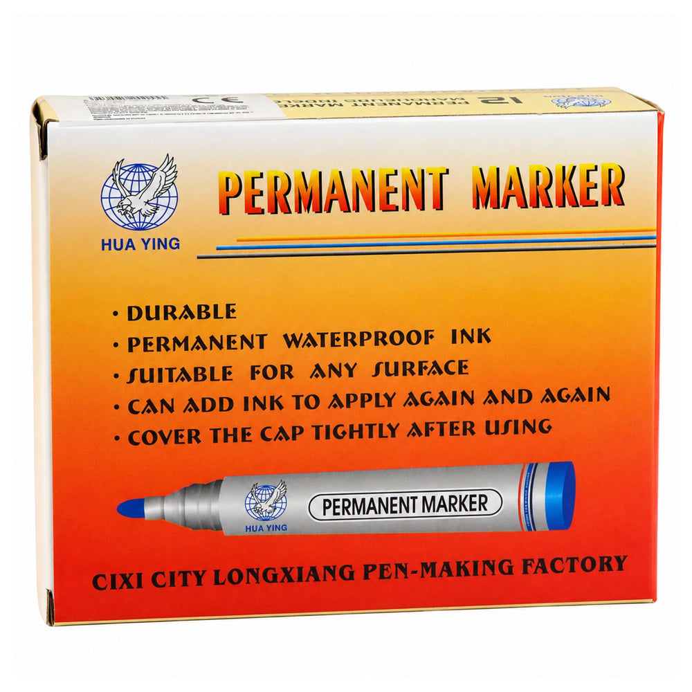 Marker Pen Waterproof Permanent Round Tip Black