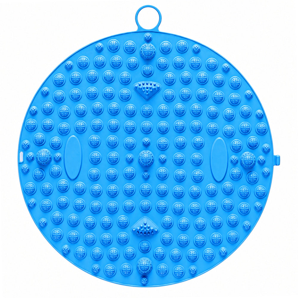 Round Acupressure Foot Massage Mat with Studs Blue 33 cm