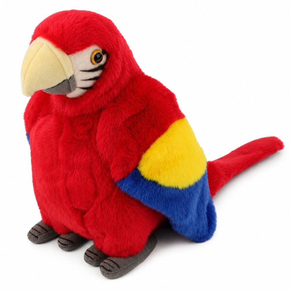 Plush Parrot Macaw Exotic Bird Mascot Cuddly Toy Red 24 cm
