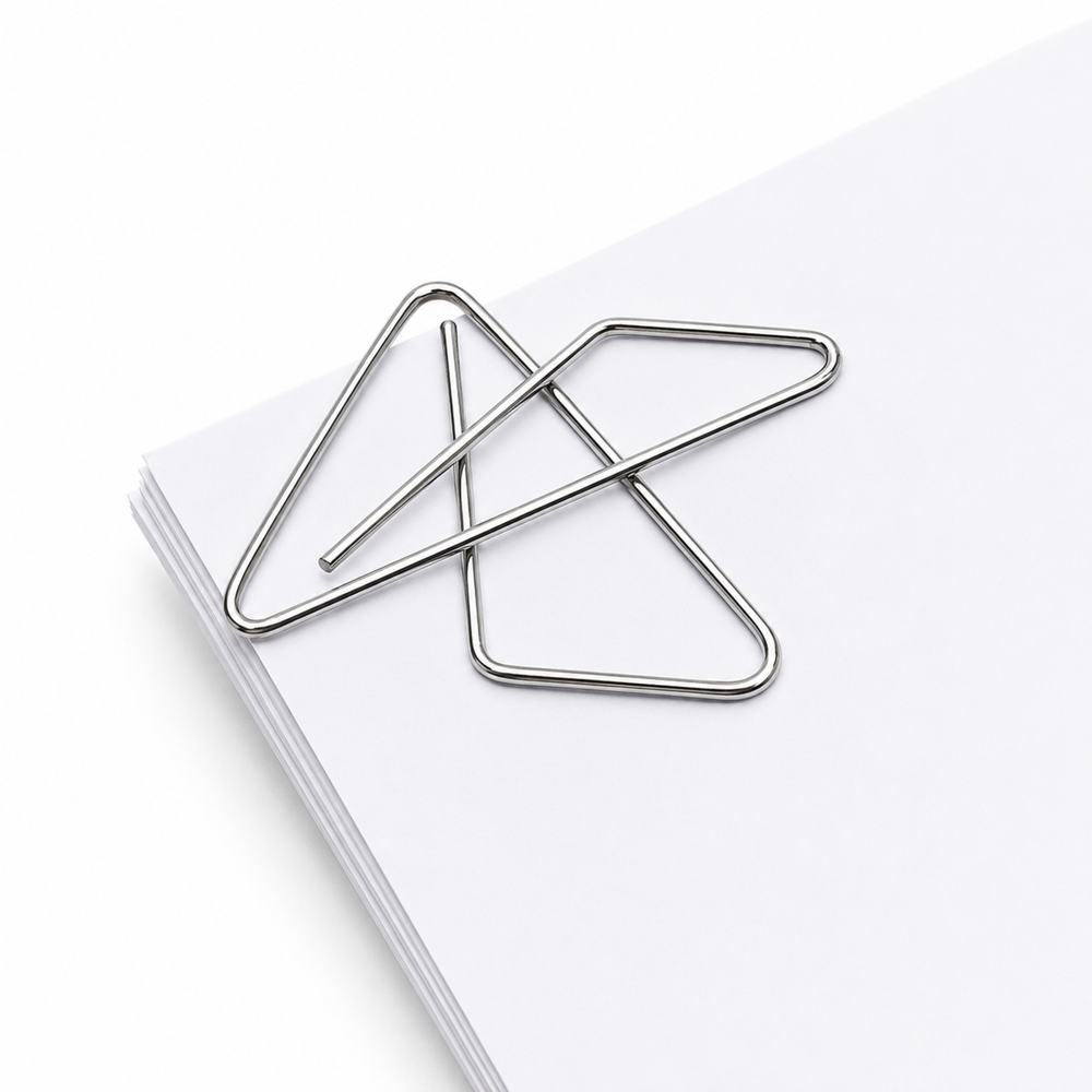 Metal Butterfly Cross Clips for Office Documents 32 mm 50 pcs.