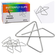 Metal Butterfly Cross Clips for Office Documents 28 mm 50 pcs.