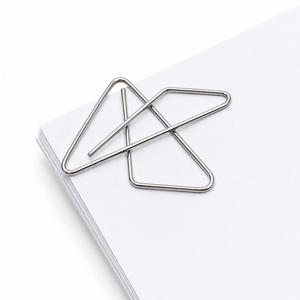 Metal Butterfly Cross Clips for Office Documents 28 mm 50 pcs.