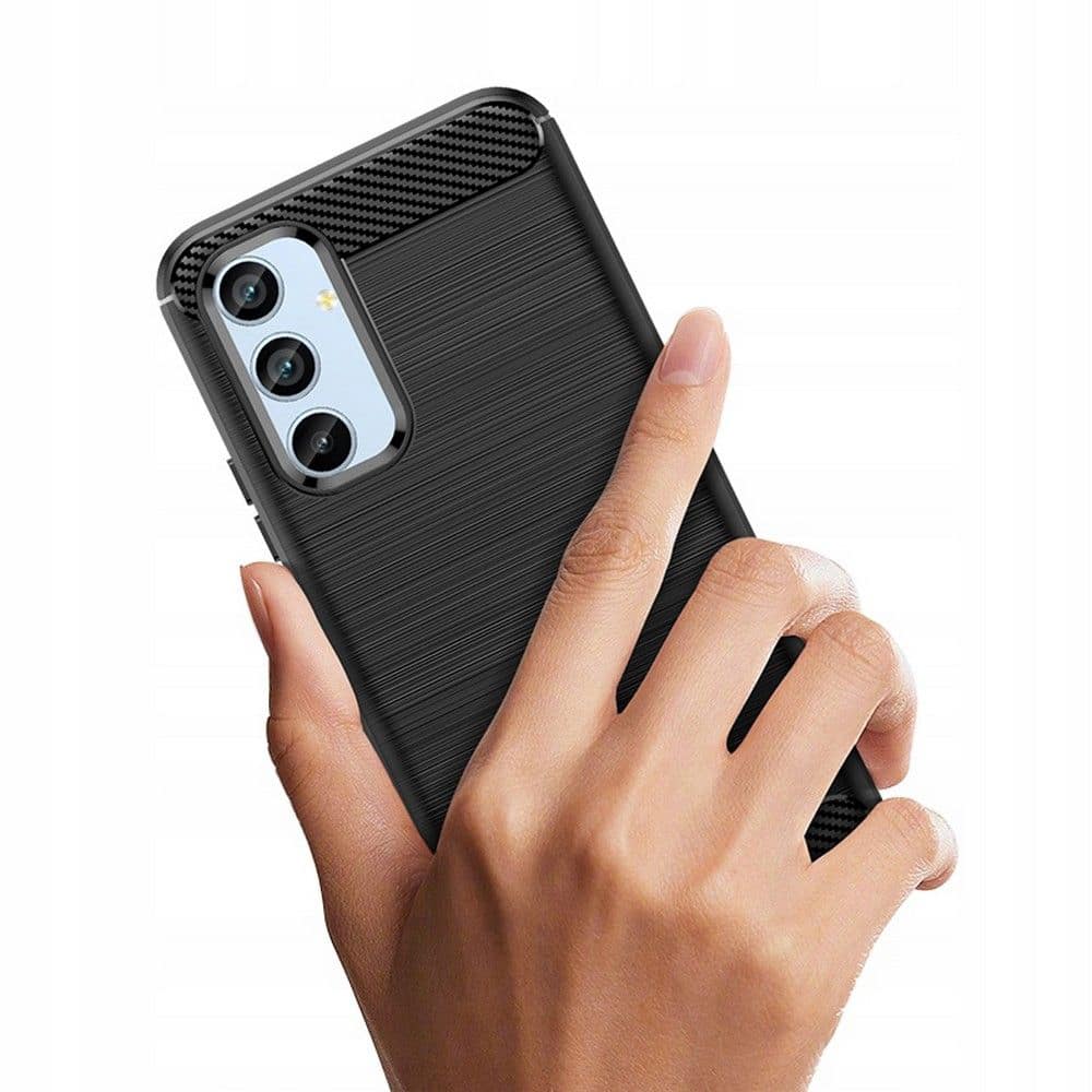 Techsuit Carbon Silicone maska za Samsung Galaxy A54 5G – crna