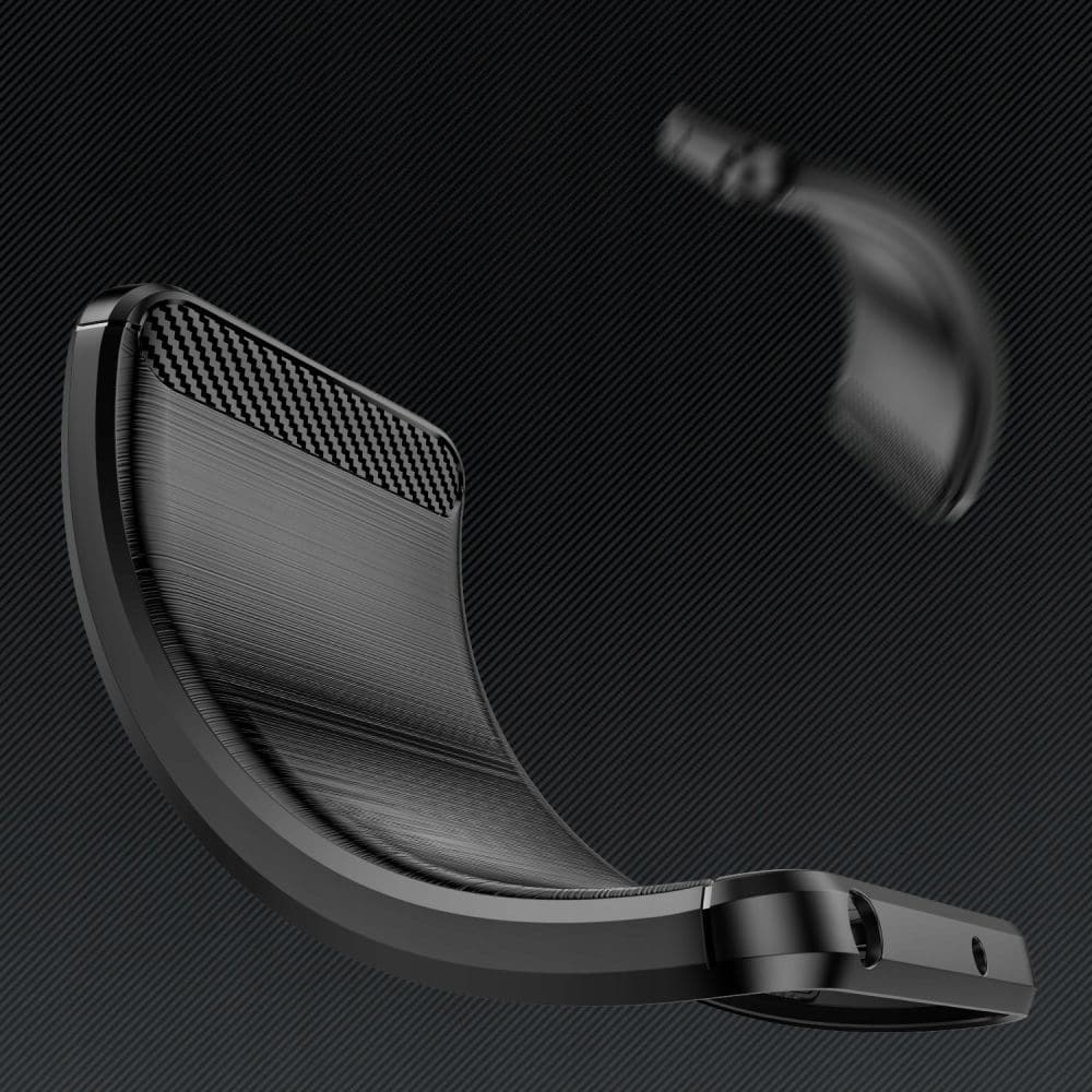 Techsuit Carbon Silicone maska za Samsung Galaxy A34 5G - crna