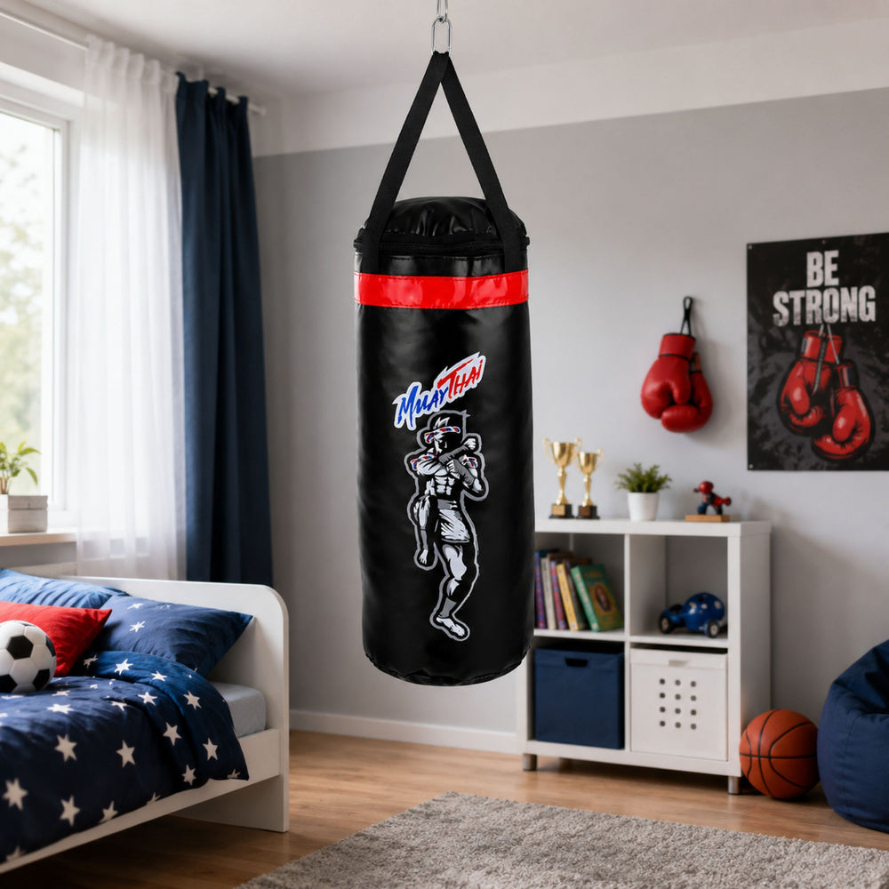 Children's Punching Bag Exercise Set MUAY THAI Gloves 65x22cm L