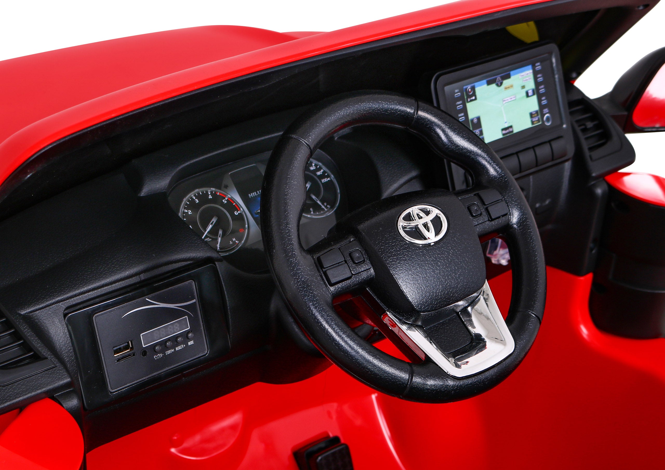 Licencirani auto na akumulator Toyota Hilux 4x4 - crveni