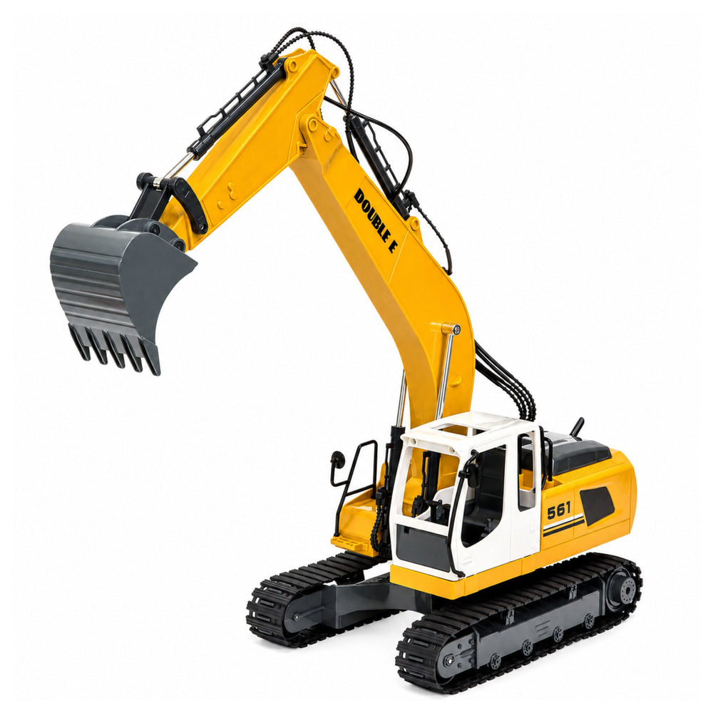 Remote Controlled RC Crawler Excavator Lights and Sounds Yellow 1:16