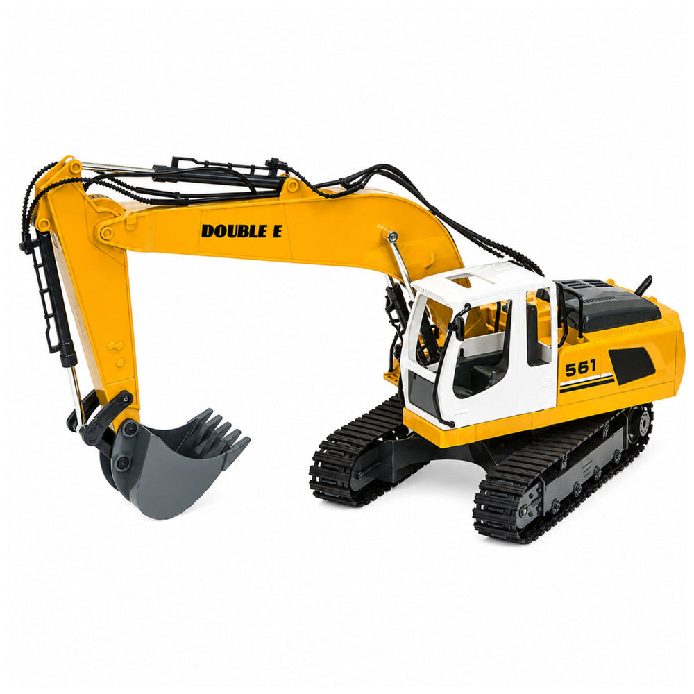 Remote Controlled RC Crawler Excavator Lights and Sounds Yellow 1:16