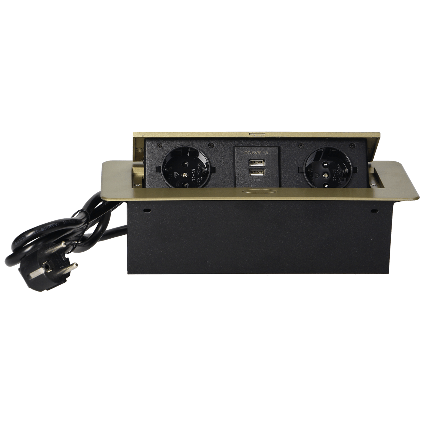 Orno Produžni kabel sa 2 x Schuko utičnice + 2 x USB, ugradbena - OR-AE-13126(GS)/G