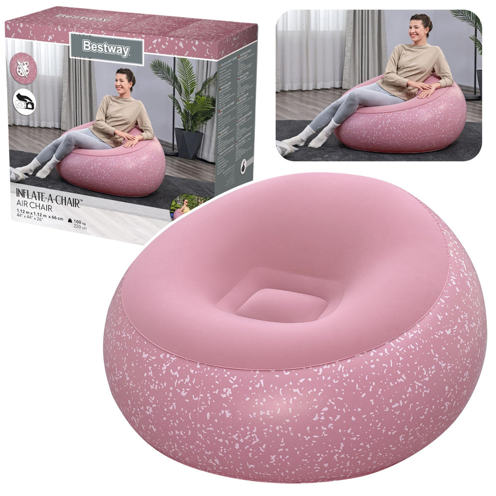 Inflatable Chair Seat Pink Inflate A Chair Bestway 75155