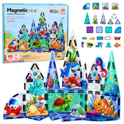 Magnetic Construction Blocks Sea Animals Ocean 40 pcs.