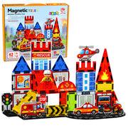Magnetic Construction Blocks Fire Station Fire Station 42 pcs.