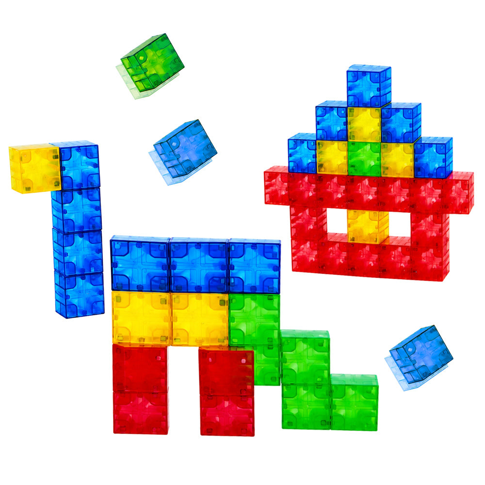 Magnetic Construction Blocks Cubes Colorful 3D Cubes 160 pcs.