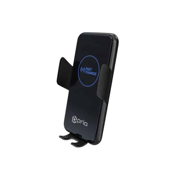 Prio Fast Charge bežični auto punjač 15W (USB C) crni