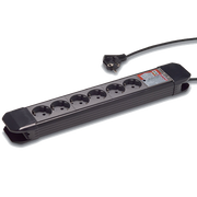 Famatel Produžni kabel 6 utičnica, 1.5m, prekidač, crni, 1.5mm² - 23612