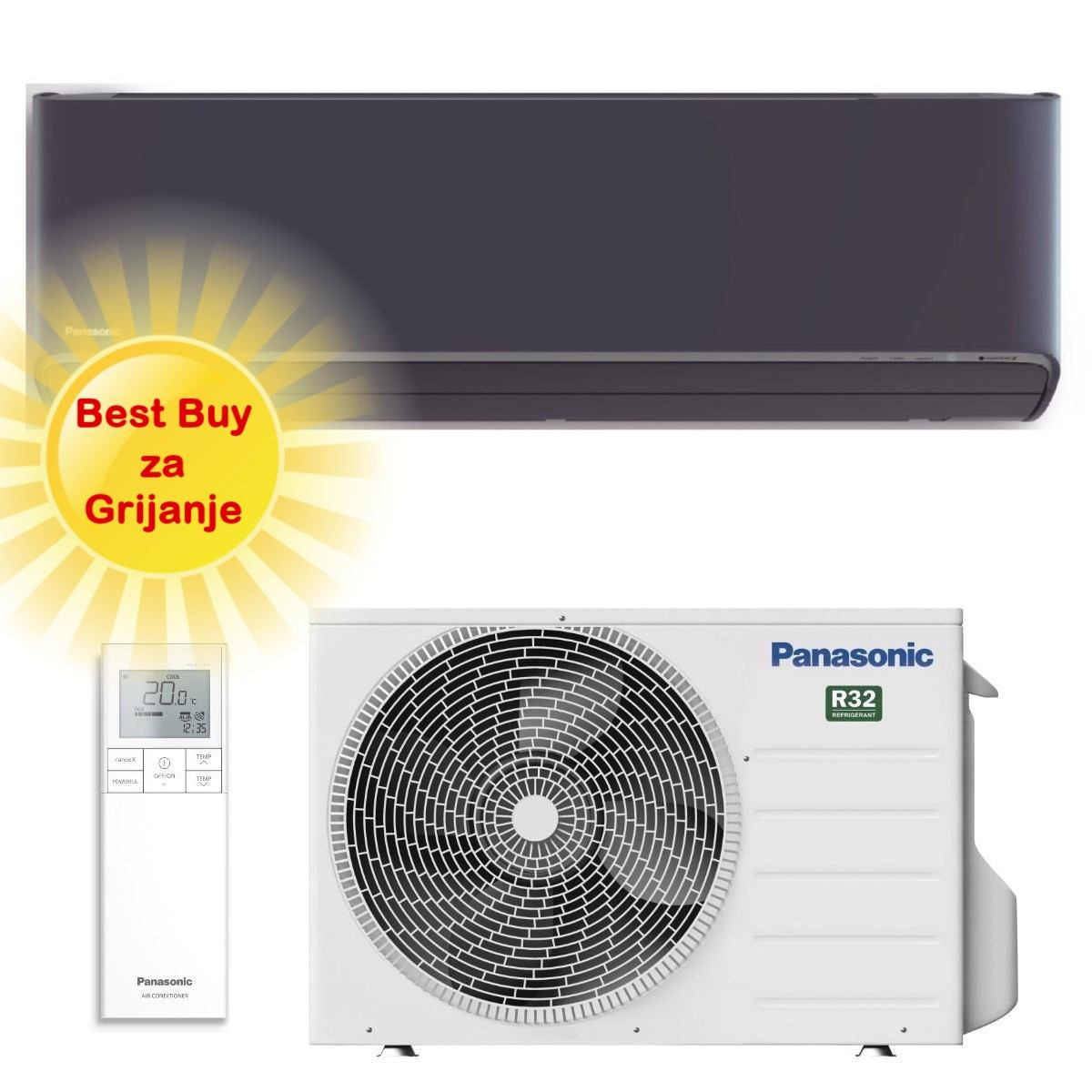 PANASONIC KLIMA UREĐAJ 3,5kW KIT-XZ35ZKE-H - Etherea Inverter +, za 35m2, A+++ energetska klasa, R-32